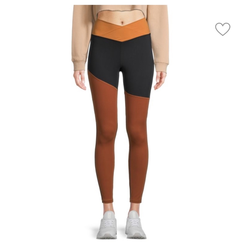 WeWoreWhat Black and Brown High-Waisted Leggings